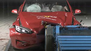 car being tested for euro ncap safety